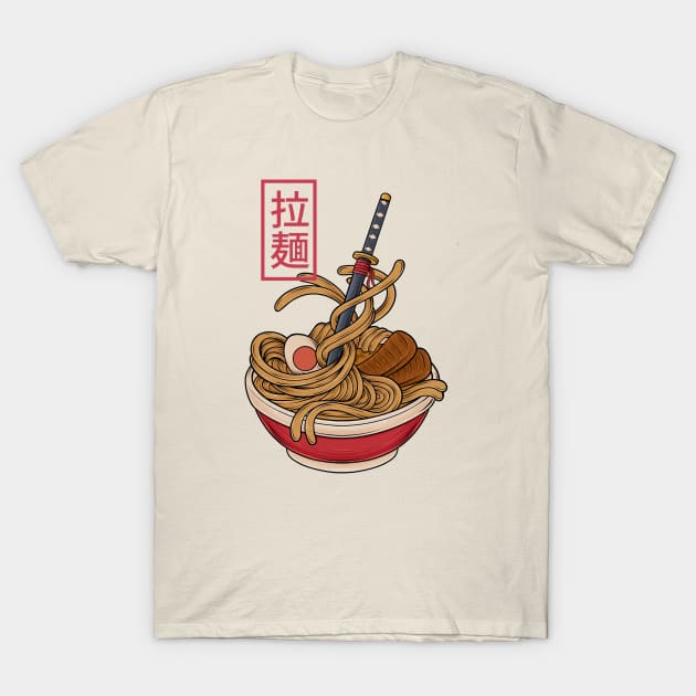 Katana Ramen T-Shirt by indrawijay